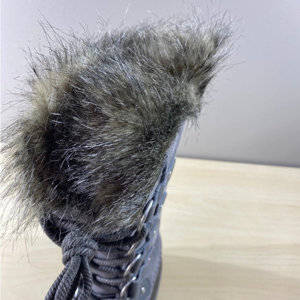 Sorel Women's Gray and Black Fur-Trimmed Calf-high Boot - Picture 5 of 7